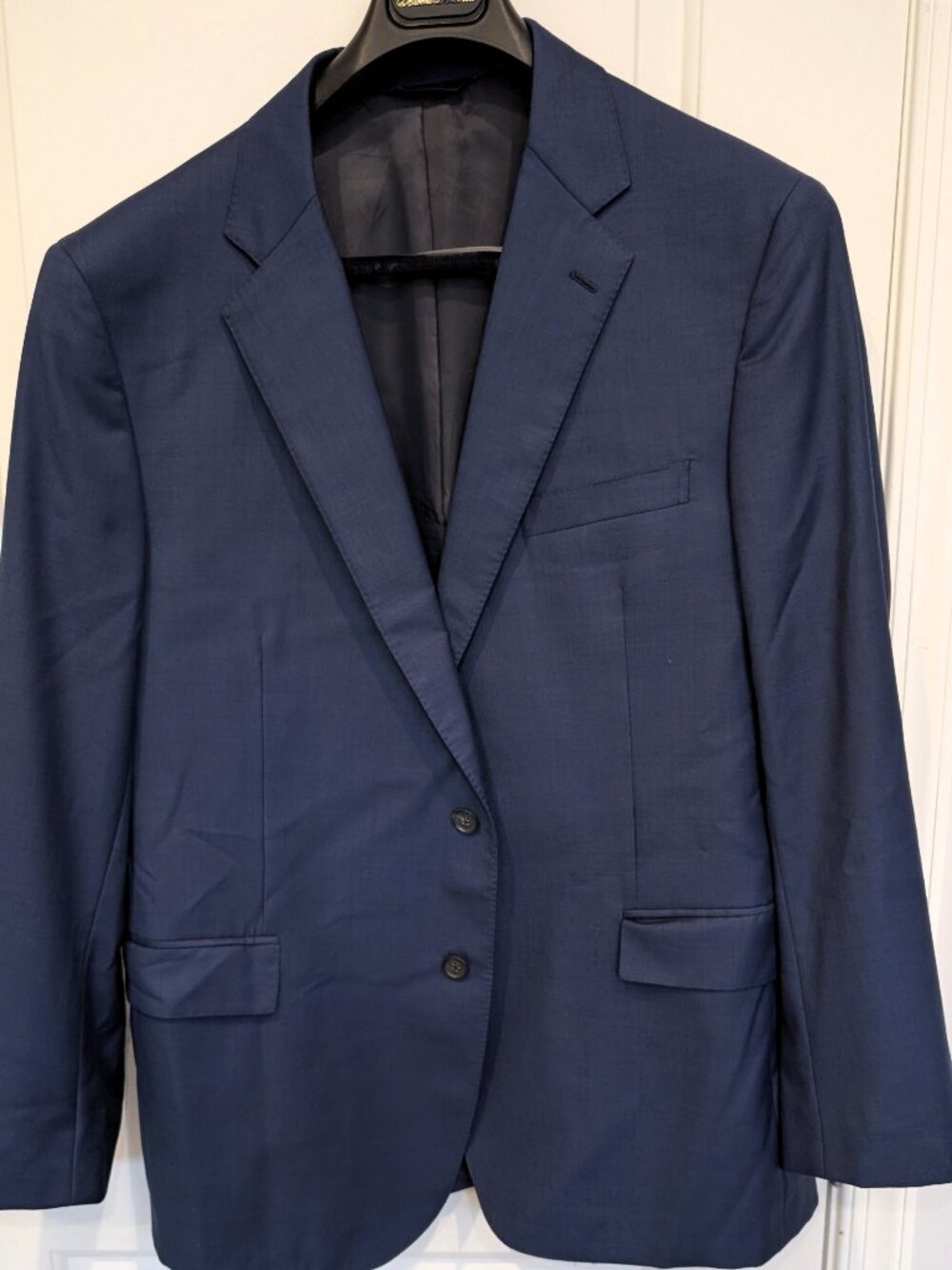 Brooks Brothers Classic Fit Wool Sharkskin 1818 Suit, Size 46R W40 (Tailored)